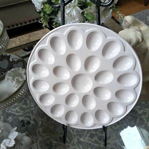 FARMHOUSE Cottage LARGE 13" DEVILED Egg PLATTER